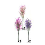 décoration intérieure moderne bouquet artificiel lavande violet rouge jaune vase minimaliste
