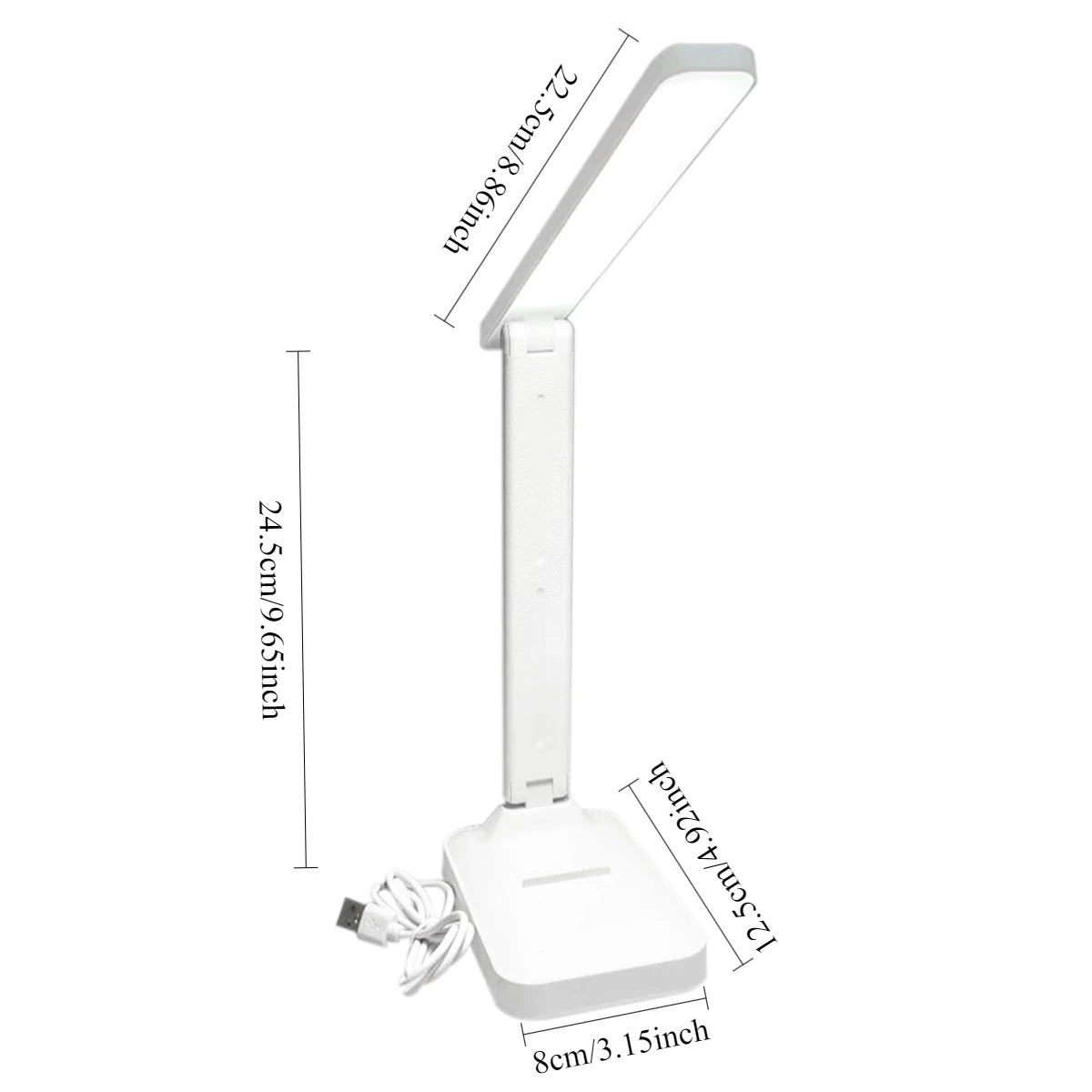lampe pliable led rechargeable tactile luminosités blanc moderne sans fixation câble usb