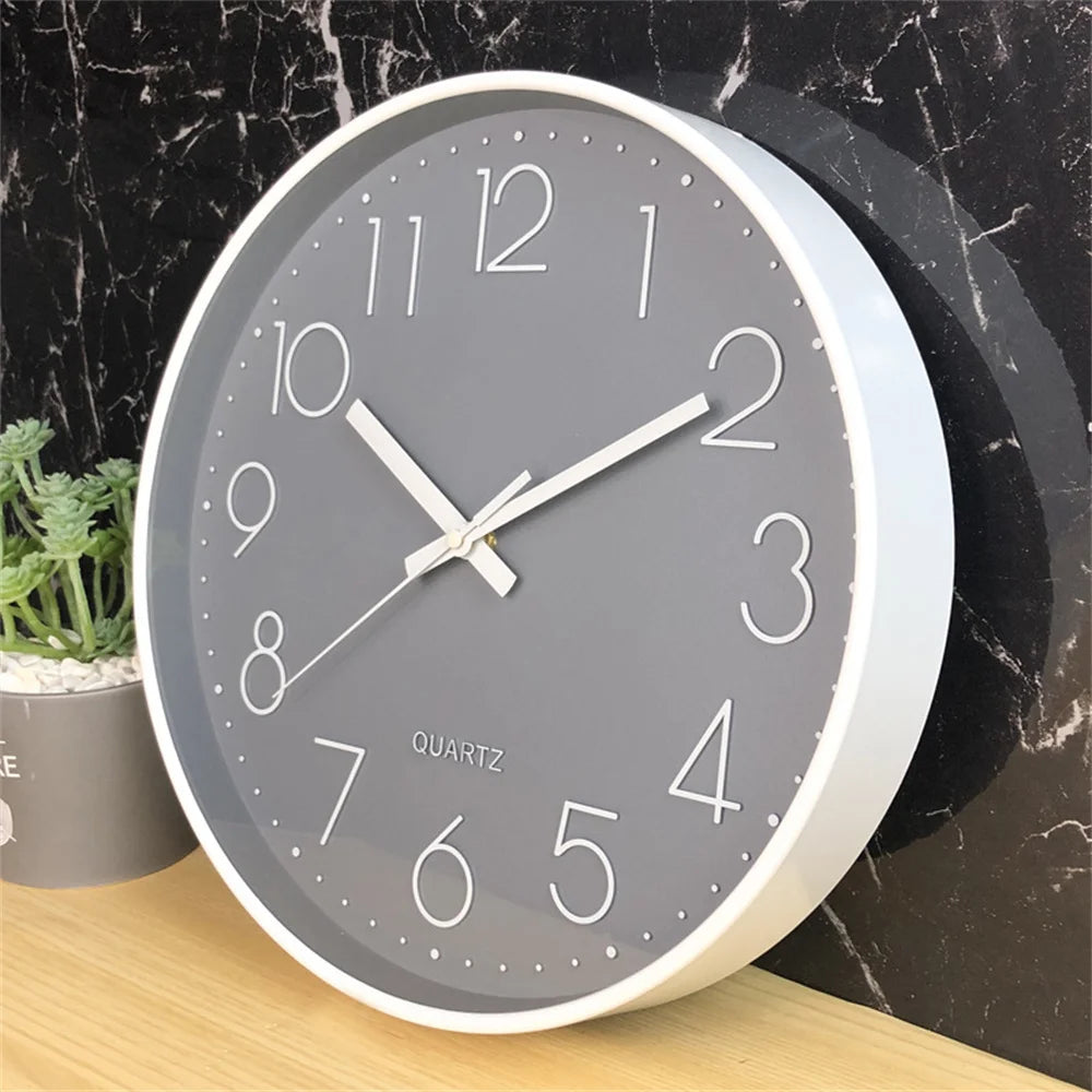 horloge murale moderne rose blanche noire bleue quartz aiguille unique minimaliste salon
