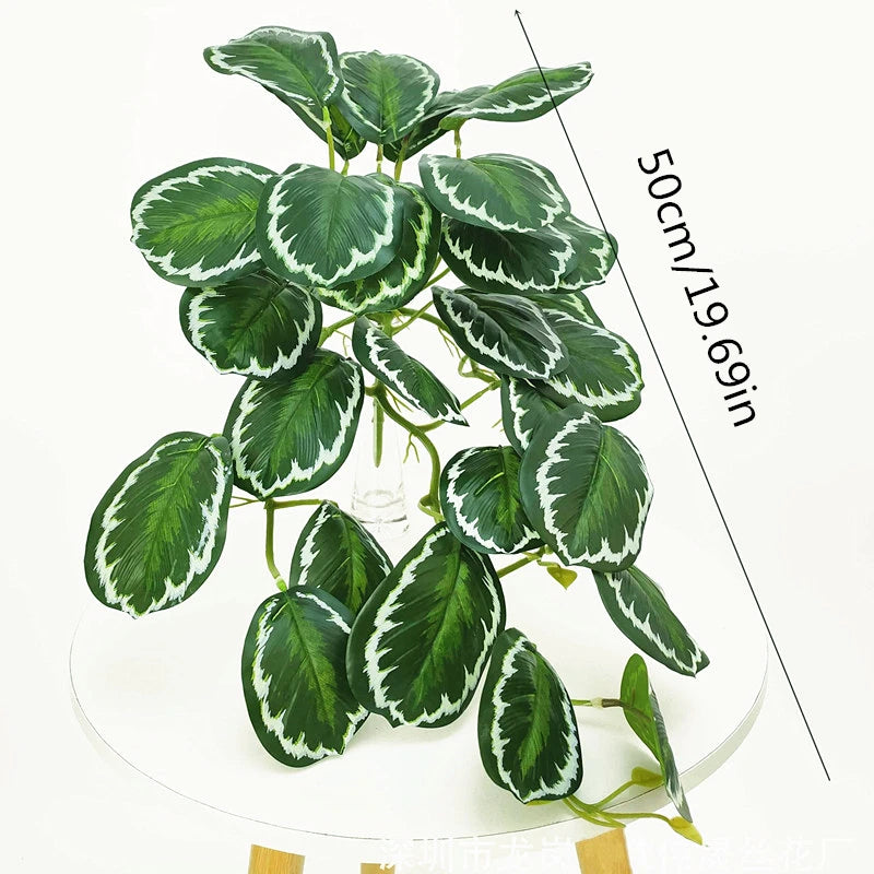 plantes artificielles feuilles vertes modernes sans pot extérieures 58cm 50cm