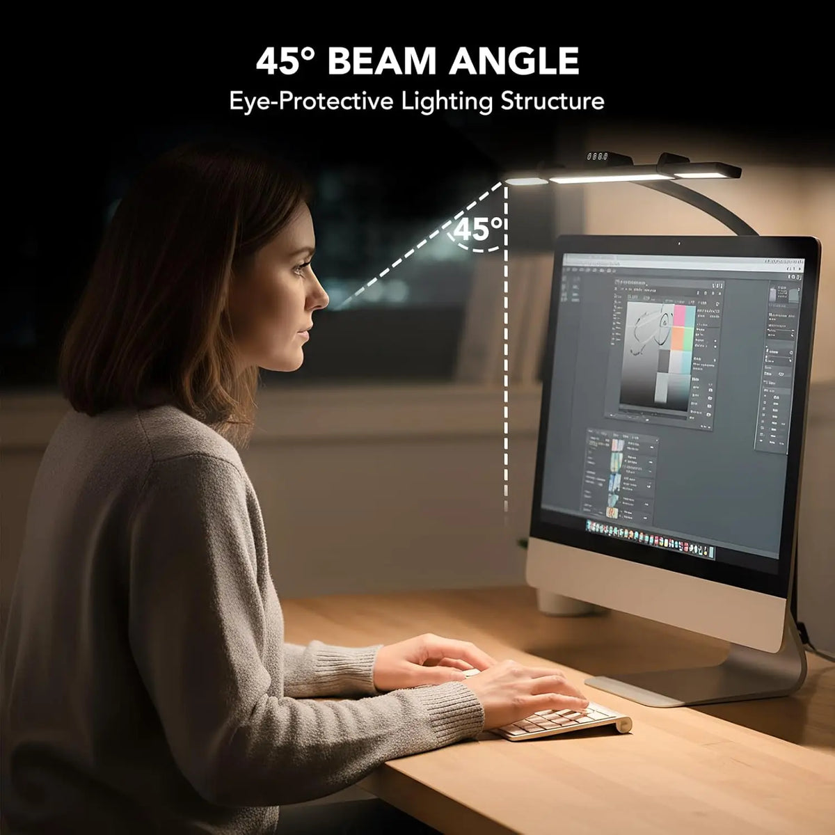 lampe led moderne noire réglable bras flexible 249 2000 lumens ab