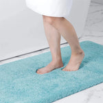 tapis bain doux moelleux moderne antidérapant absorbant salle bain maison gris beige