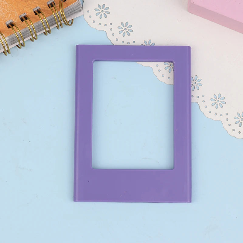 cadres photo magnétiques réfrigérateur couleurs transparentes minimaliste rose bleu orange violet jaune