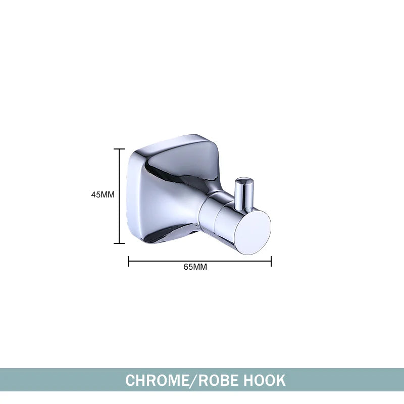 porte serviettes mural chrome vis fixations moderne salle bains accessoire métal lisse