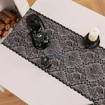 nappe noire halloween araignées toiles décorative polyester coton 30x100cm 30x150cm 30x180cm 30x200cm