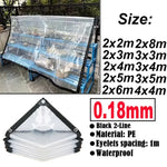 bâche transparente impermeable protection jardin 2mm eyelets moderne corners aluminium