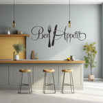 Autocollant mural noir appliqué sur une porte de réfrigérateur moderne