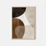 affiches abstraites modernes toile beige marron sans cadre ensemble trois impressions minimalistes