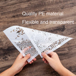 lettres alphabet transparentes modernes peinture murale scrapbooking timbres estampage cartes papier
