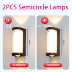 lampe murale extérieure moderne led ip65 étanche noir façade transparente abatjour acrylique