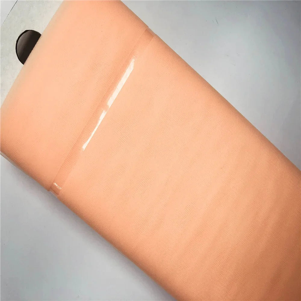 tulle polyester blanc orange rose fin élégant bricolage mariage anniversaire 137cm 3650cm
