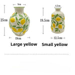 vase decoratif fleurs artificielles lemons peintures main decoration intérieure rustique maison