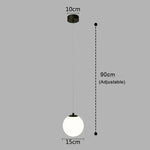 suspension lumineuse moderne minimaliste noir deux globes blancs métal chambre salon