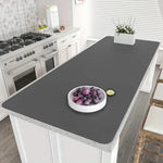 tapis table silicone gris moderne adhésif 60x120cm respectueux environnement uni écolo.functionalité