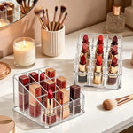 boîte rangement cosmétiques transparentes moderne compartiments plastique réutilisable maquillage maison