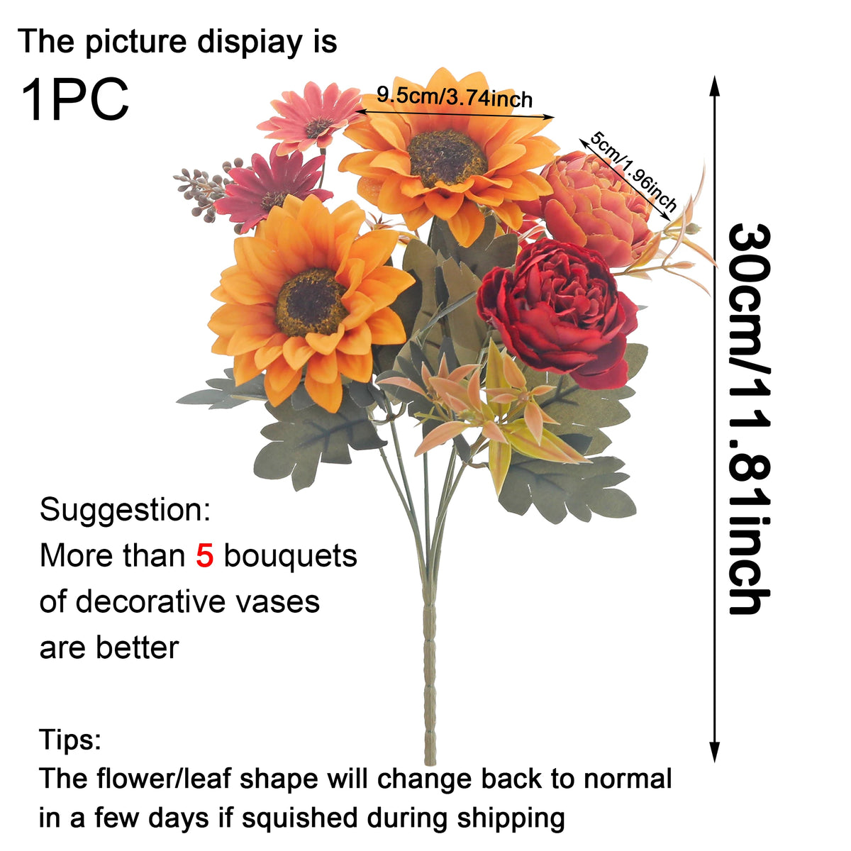 bouquet fleurs artificielles pivoine orange rouge beige vert blanc decoration mariage intérieur classique
