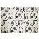 serviettes table tissu coton polyester motif océan poisson sirène marine moderne bleu