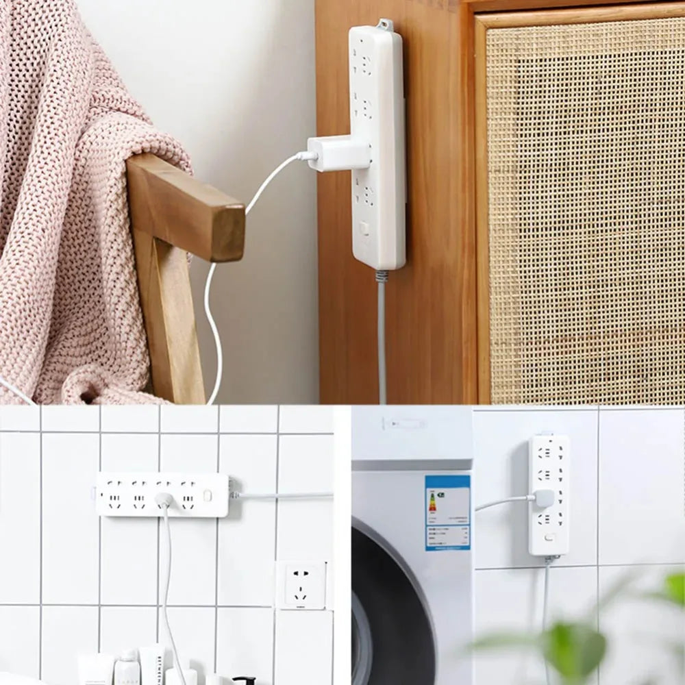 support rallonge électrique adhésif blanc bleu rose vert moderne double