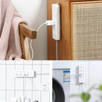 support rallonge électrique adhésif blanc bleu rose vert moderne double