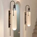 applique murale led moderne or noir blanc contemporaine minimaliste fixée mur abatjour verre opaque