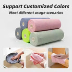 lingettes nettoyage réutilisables microfibre rose gris vert durables machine laver