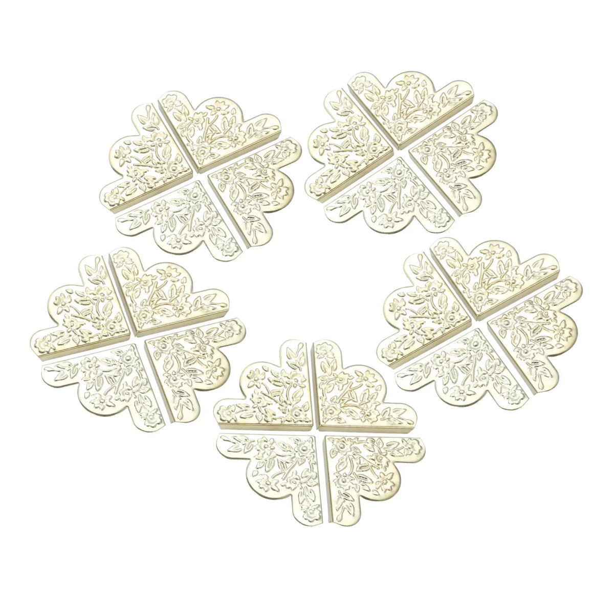 cornières décoratives fleurs feuilles adhésives bleu doré blanc bronze 43mm 43mm