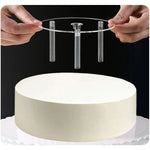 Support gâteau transparent multi niveaux tiges ensembles straws spacers rond moderne