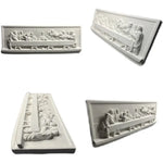 ornements decoratifs platre relief dernier supper da vinci blanc gris sculpture murale