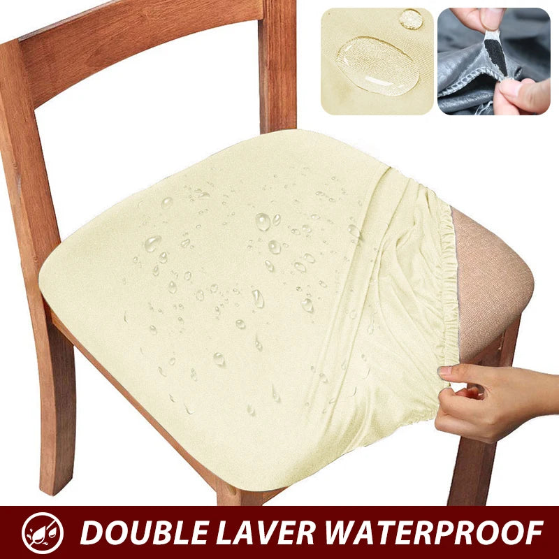 housses chaise spandex imperméable couleur gris moderne unies élastiques amovibles lavables maison restaurant