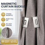 boucles rideau magnétiques clips sans perçage gris texture mat moderne chambre