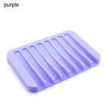support savon silicone blanc gris rayures moderne facile nettoyer douche salle bain