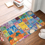 tapis antidérapant multicolore pokémon illustration moderne absorbant extérieur entrée cuisine balcon