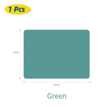 tapis table silicone gris vert jaune moderne respectueux environnement uni antidérapant durable cuisine