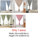 rideau moderne étoiles blancs gris clair bleu clair beige vert rose polyester translucide chambre