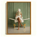 impression femme baignoire livre décoration bain vintage toile encadrable minimaliste vert erotique chambre erotique