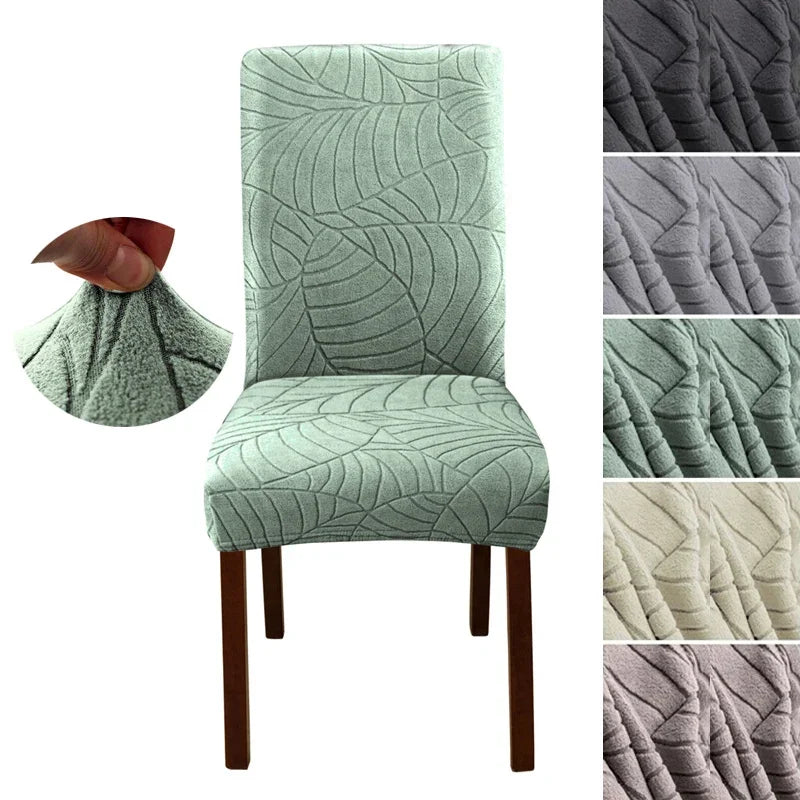 housses chaise moderne vert pastel feuilles adhésif machine lavable 35 48cm