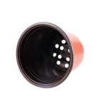 pots plantes modernes plastique rouge noir drainage 9x10cm 22x24cm