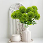 bouquet fleurs artificielles dandelion moderne minimaliste anniversaire mariage décoration intérieure extérieure blanc vert rose