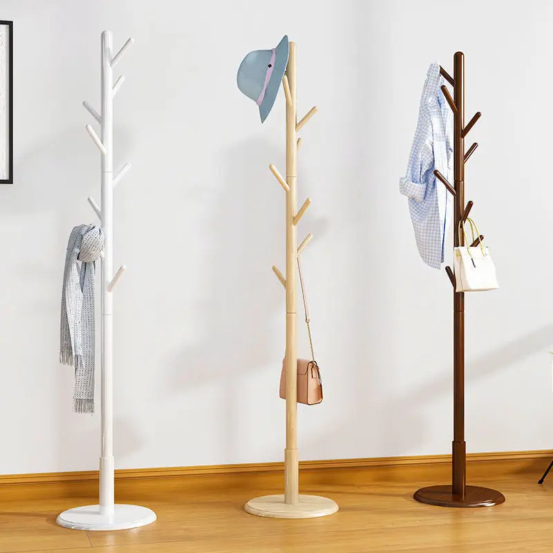 Porte-manteau vertical bois hêtre design moderne