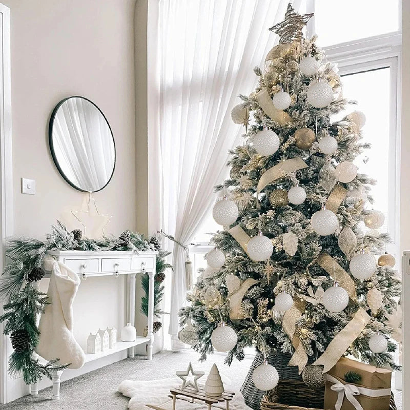 Coffret cadeau d'ornements de Noël pailletés
