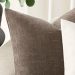 lot housses coussin carrées texture lin moderne garnissage intérieur blanc