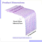 nappes sequins violet rose festives tables deco mariage anniversaire semi transparent tulle sirène