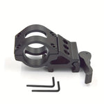 support rail monture lampe torche vissage clé allen noir surface mate