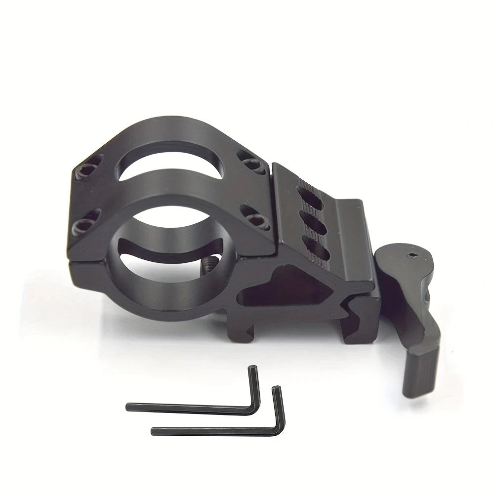 support rail monture lampe torche vissage clé allen noir surface mate