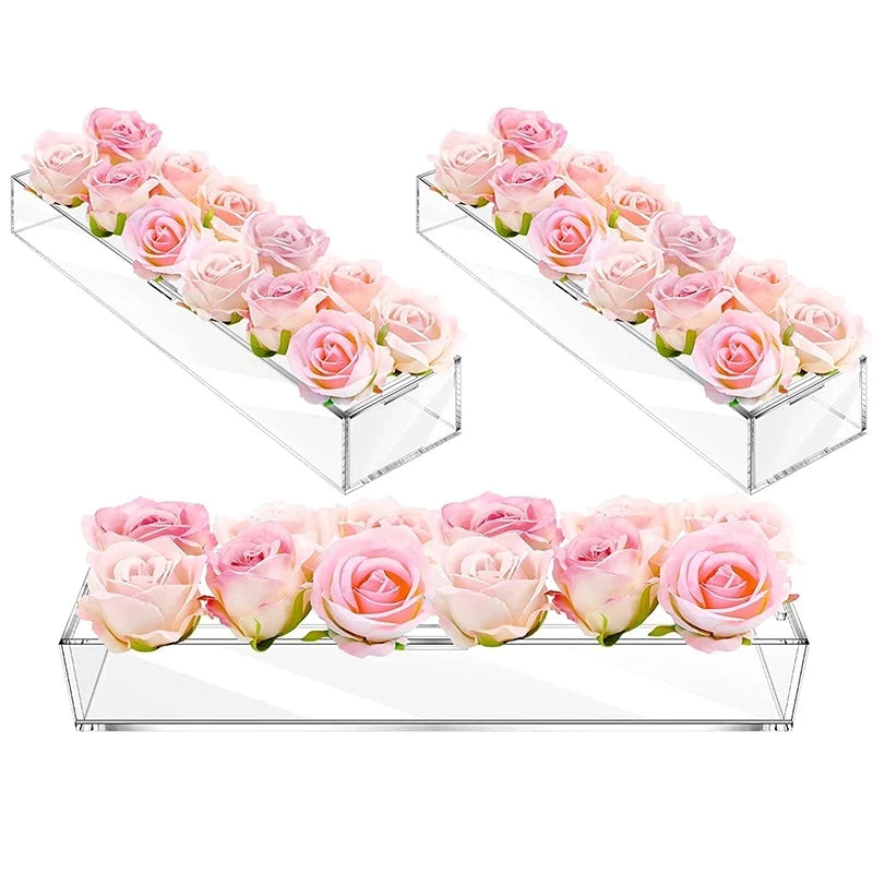 vase moderne transparent fleurs artificielles couleurs vives décoration intérieure récipient amovible contemporain