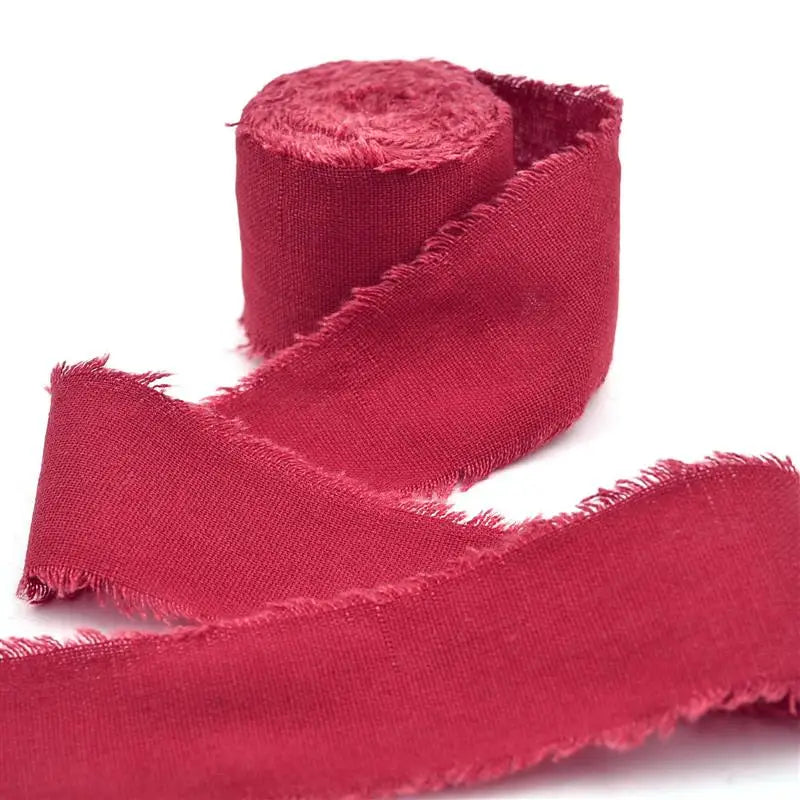 rubans coton coloris unis classiques vert olive jaune rose pâle rouge bleu blanc marron