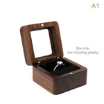 boîtes bijoux bois foncé coffret rangement classique coussin intérieur vis anneaux emballage présentation mariage
