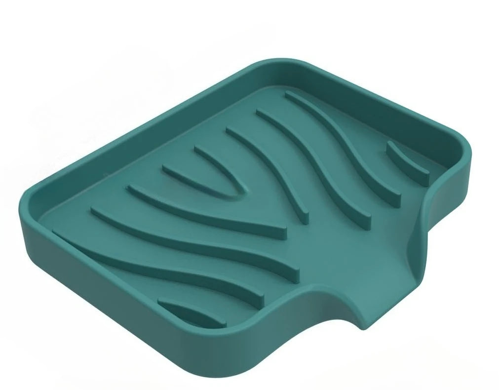 support savon silicone rayures ondulées moderne adhésif sans perçage vert gris rose blanc noir