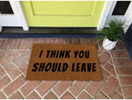 tapis d'entrée marron lettres noires moderne imperméable antidérapant extérieur sol bain porche