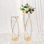 support floral métal or structure géométrique moderne 80cm 60cm decoration table fleurs artificielles